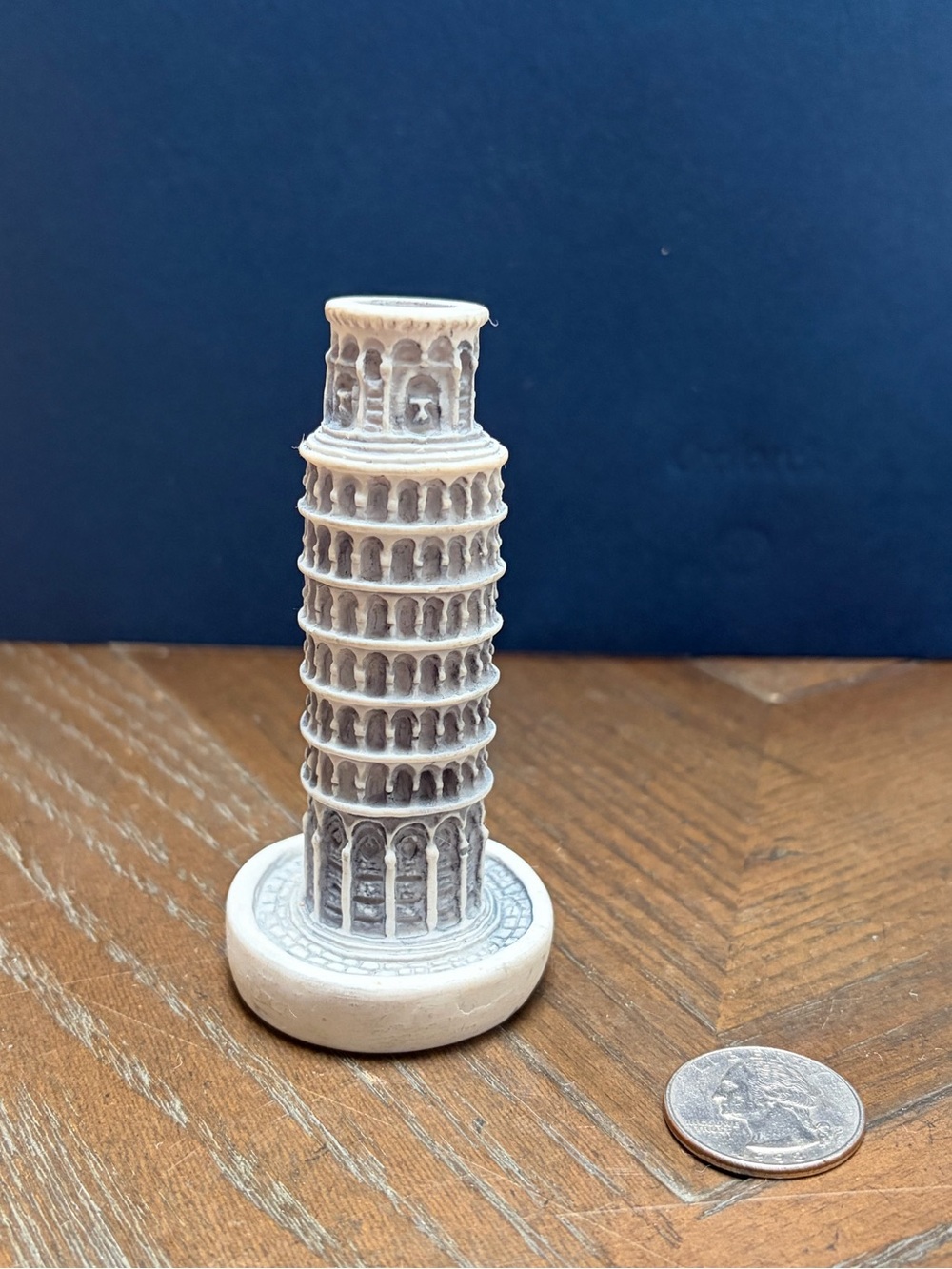 Vintage Miniature Leaning Tower of Pisa Italy Souvenir Figurine